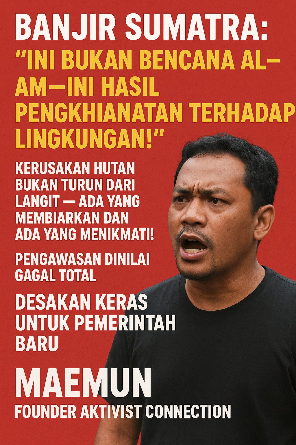 Aktivist Connection: Negara Gagal Melindungi Rakyat Jika Kerusakan Lingkungan Terus Dibiarkan