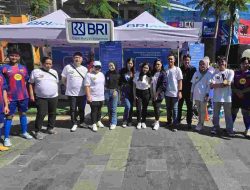 BRI KC Jakarta Sudirman 1 Launches Special Edition FC Barcelona Debit Card at Sudirman Car Free Day