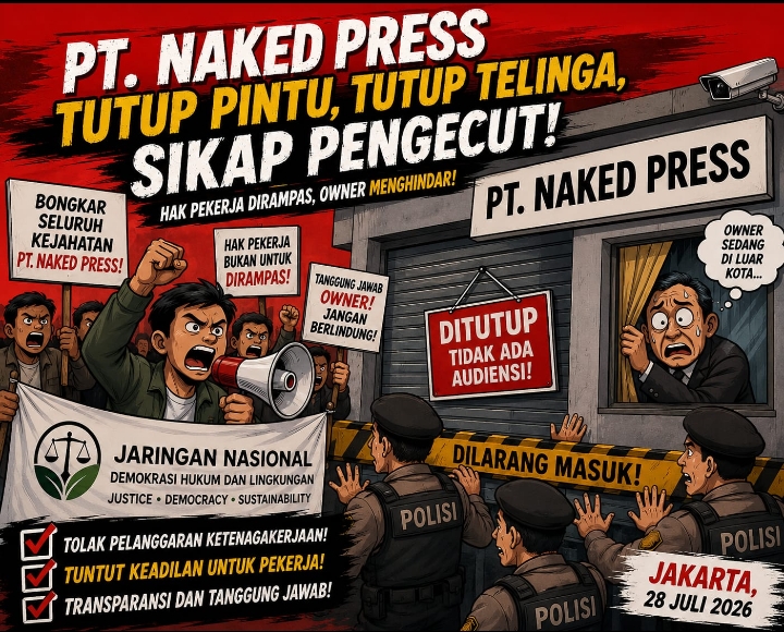 Silent During Protest, PT Naked Press Seen as Evading Accountability