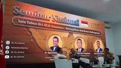 Seminar Nasional Milad ke-1 PB IKA BEM Nusantara Soroti Bonus Demografi dan Ketahanan Pangan