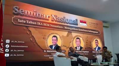Seminar Nasional Milad ke-1 PB IKA BEM Nusantara Soroti Bonus Demografi dan Ketahanan Pangan